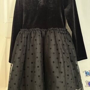 Black, velvet dress.. girls size 8